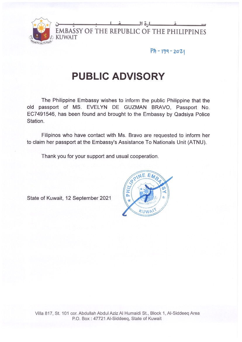 179 OFW EVELYN DE GUZMAN BRAVO ENGLISH