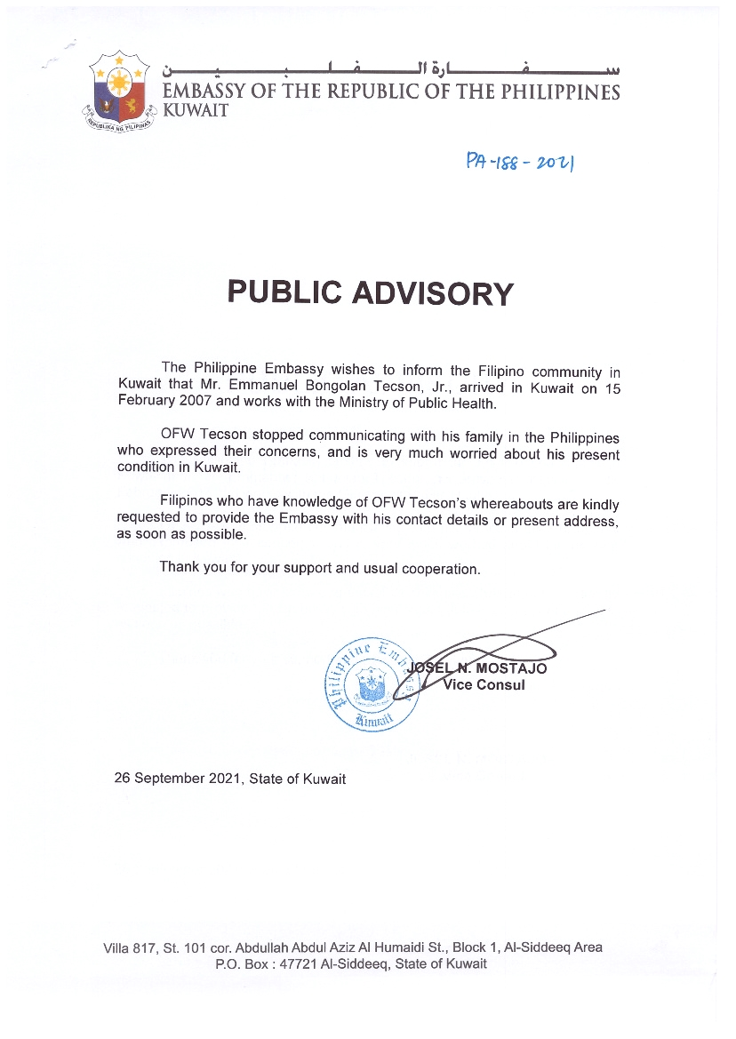 188 OFW EMMANUEL BONGOLAN TECSON JR ENGLISH