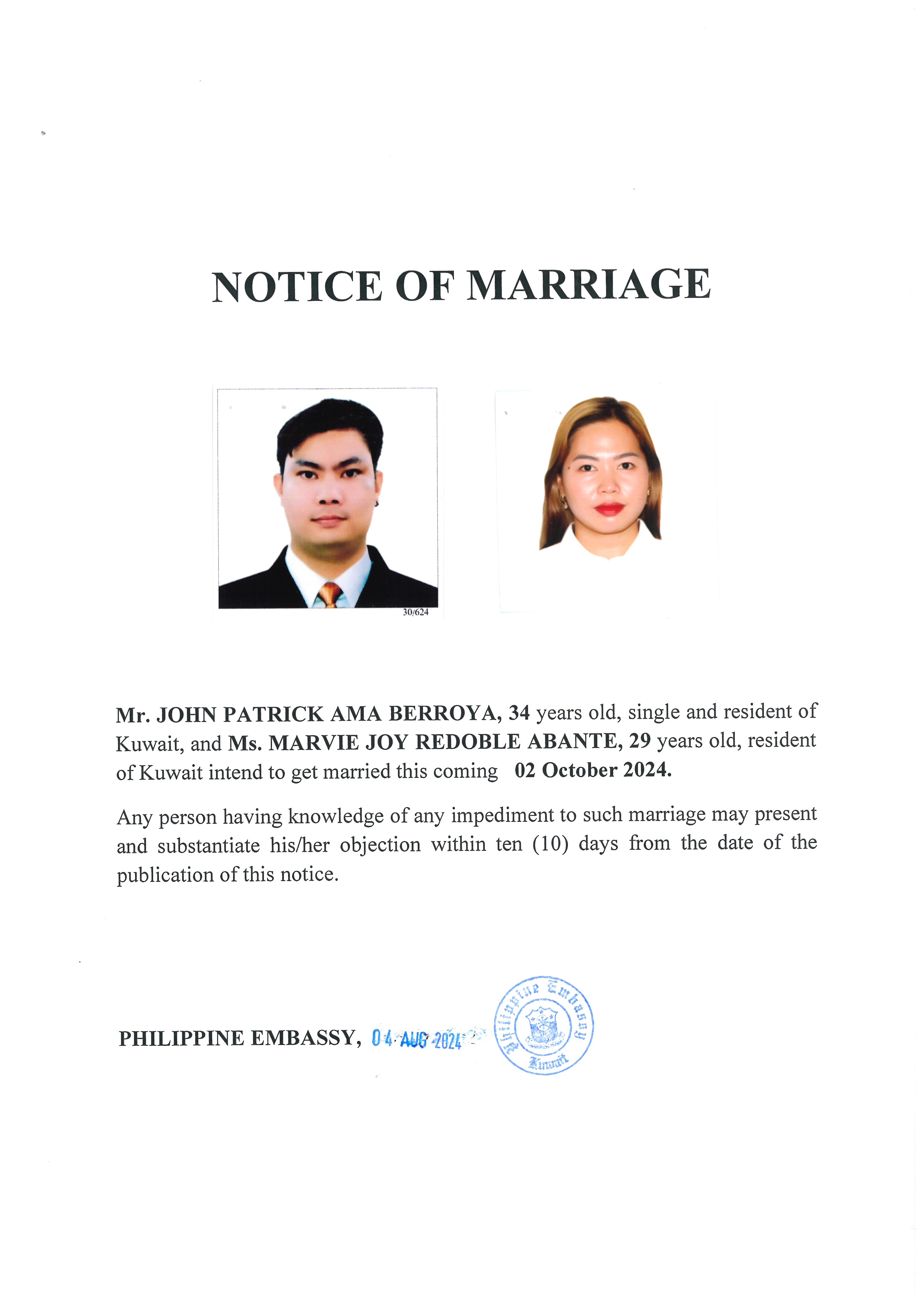 NOTICE ROM BERROYA ABANTE 02OCT24