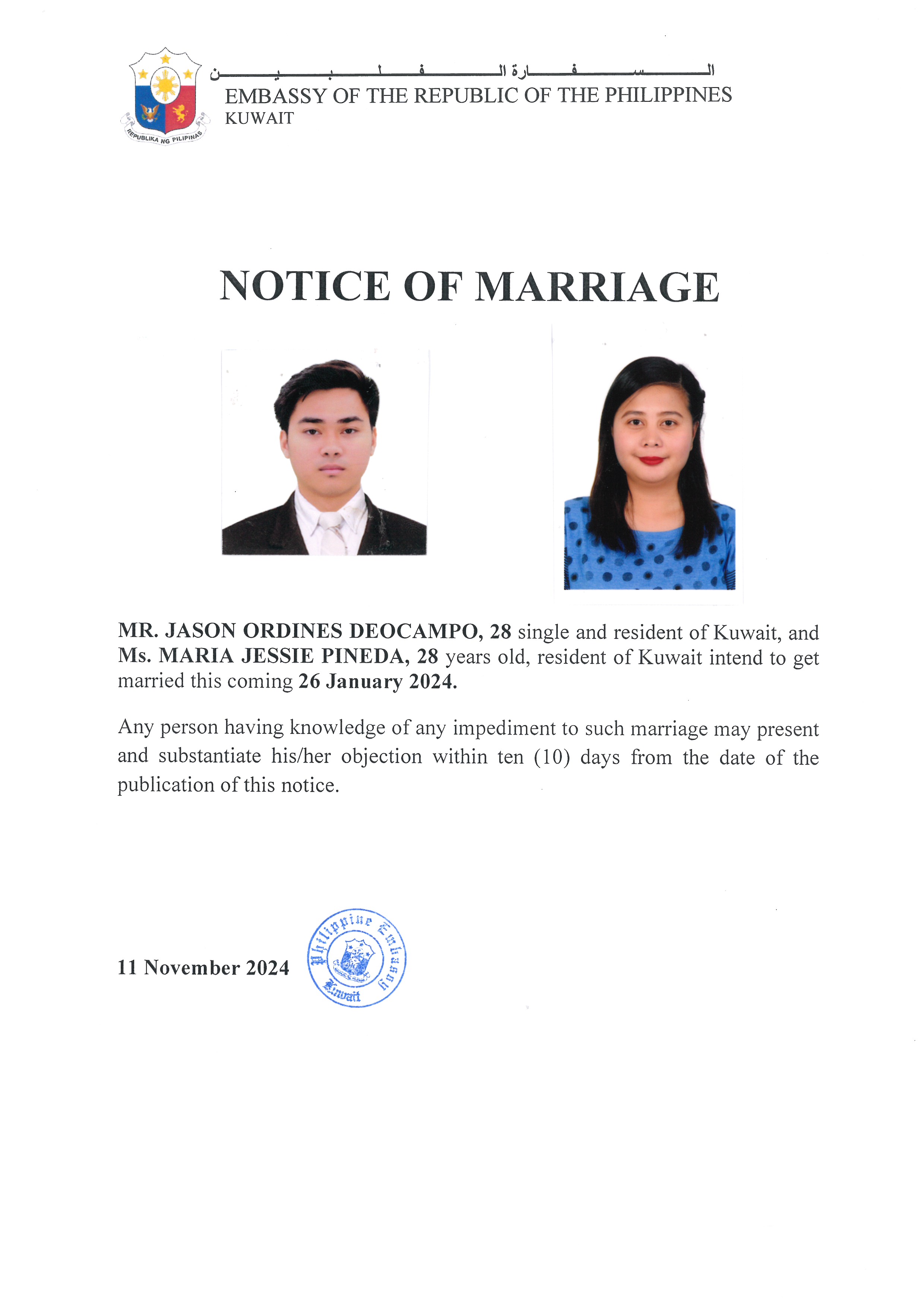 NOTICE ROM DEOCAMPO PINEDA 26JAN25