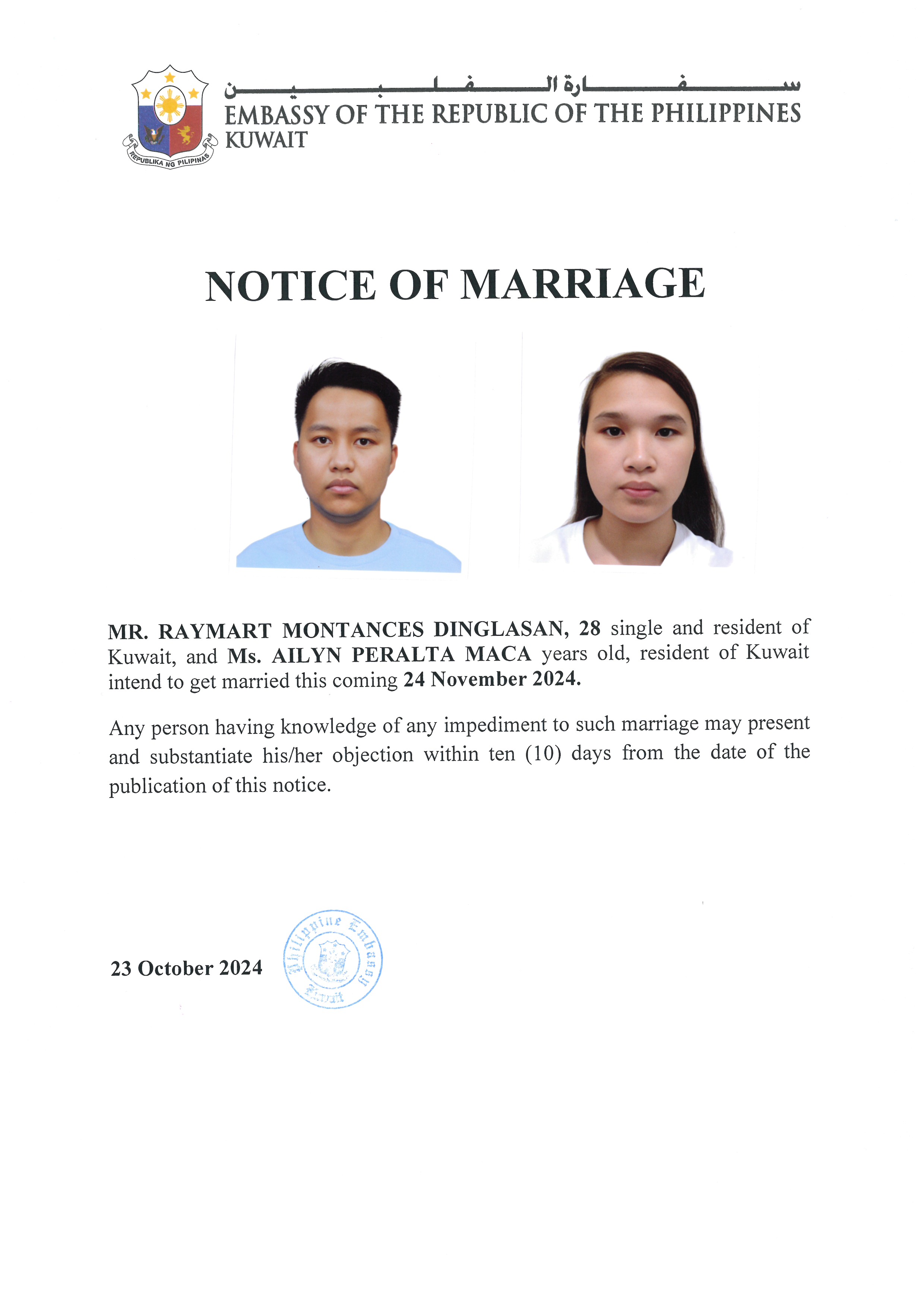 NOTICE ROM DINGLASAN MACA 24NOV24