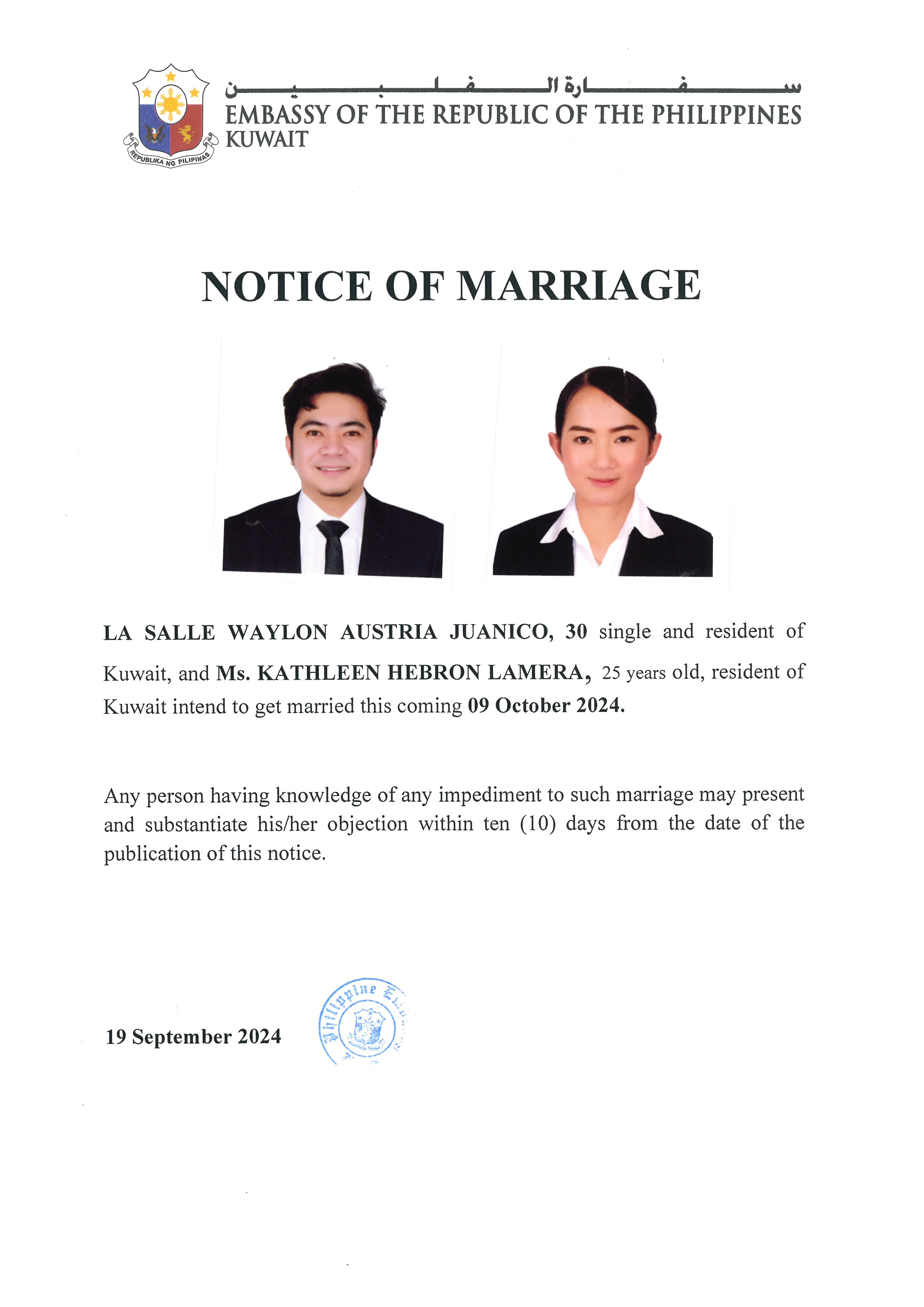 NOTICE ROM JUANICO LAMERA 09OCT24