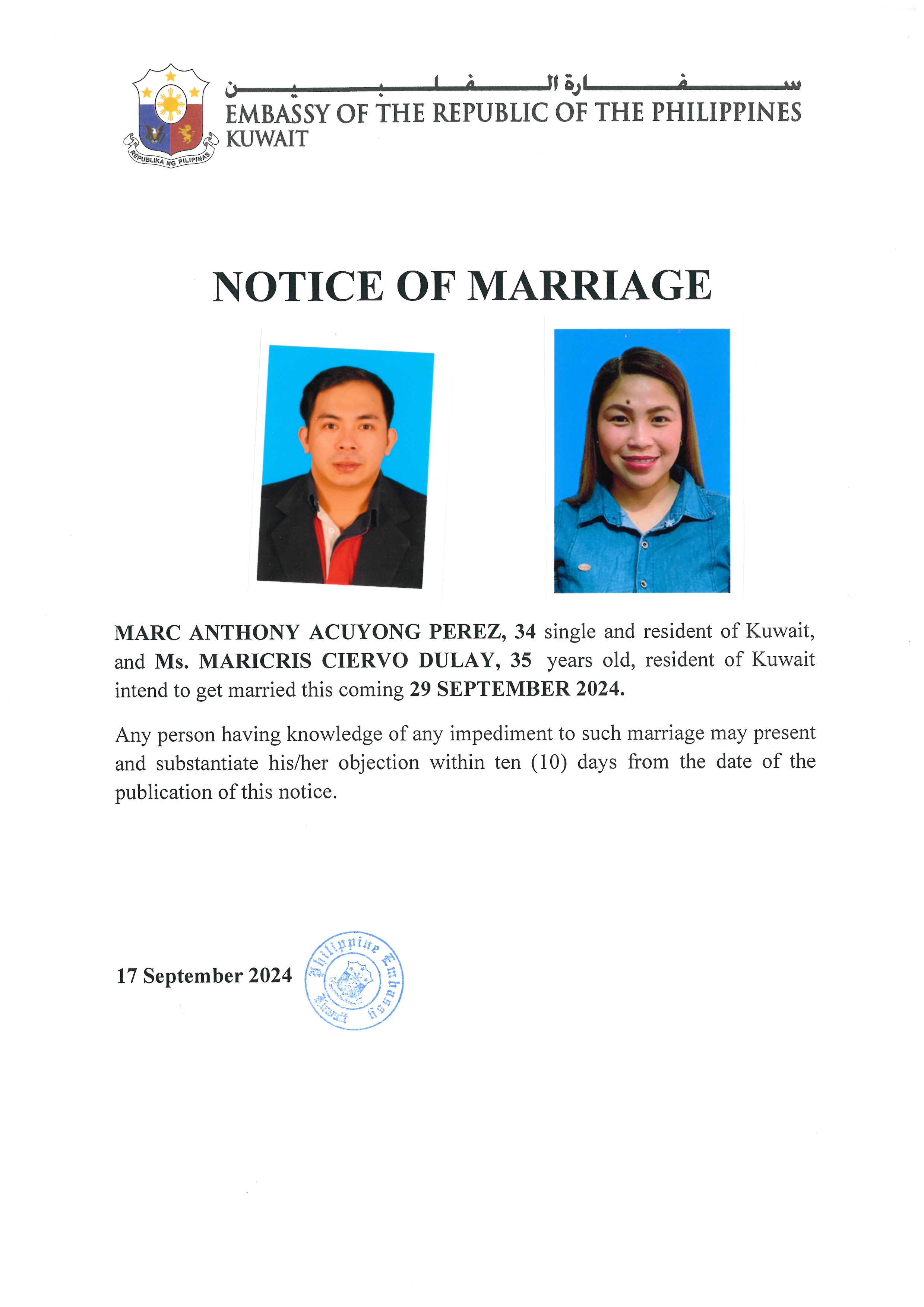 NOTICE ROM PEREZ DULAY 29SEP24