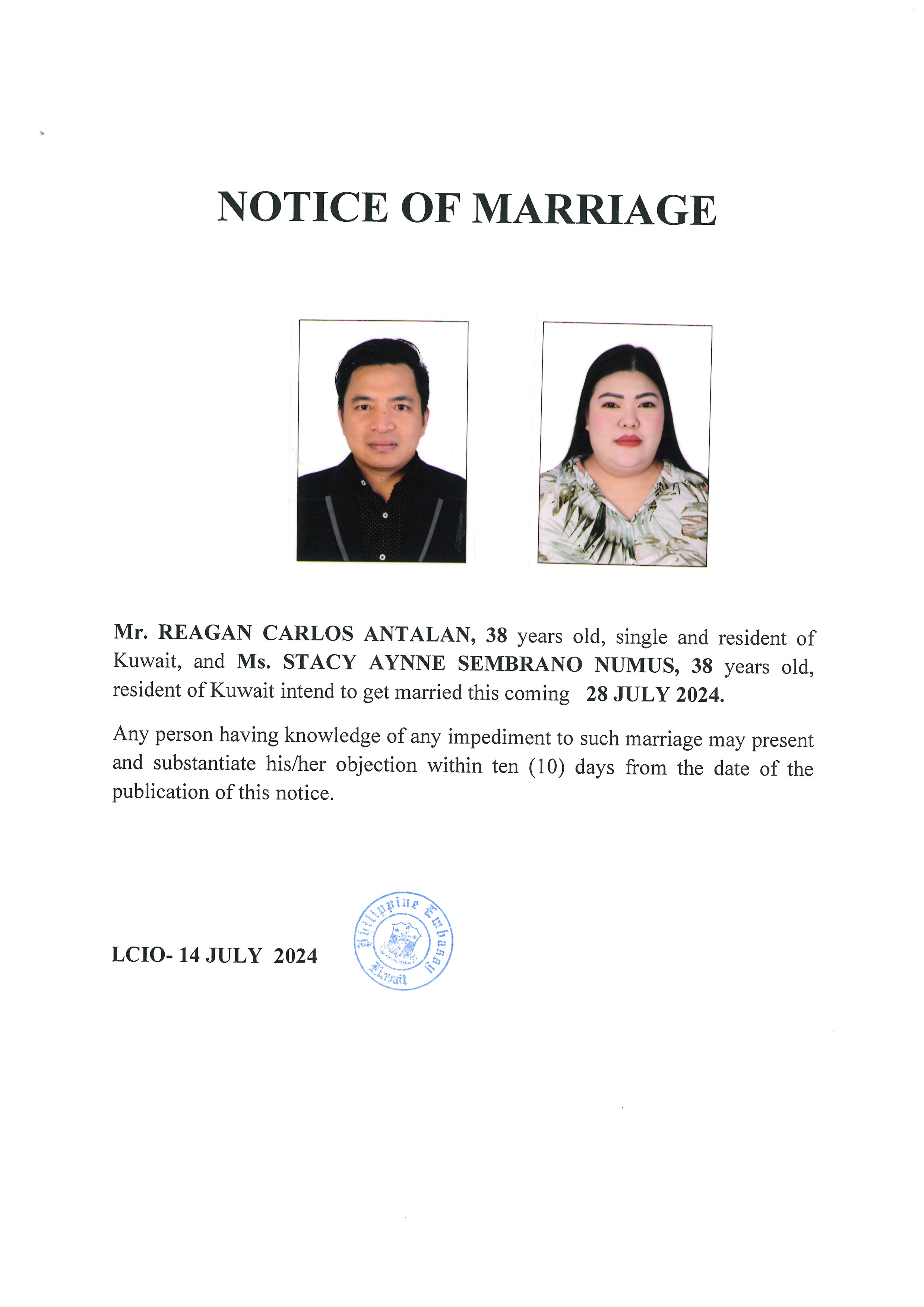 NOTICE ROM ANTALAN NUMUS 28JUL24