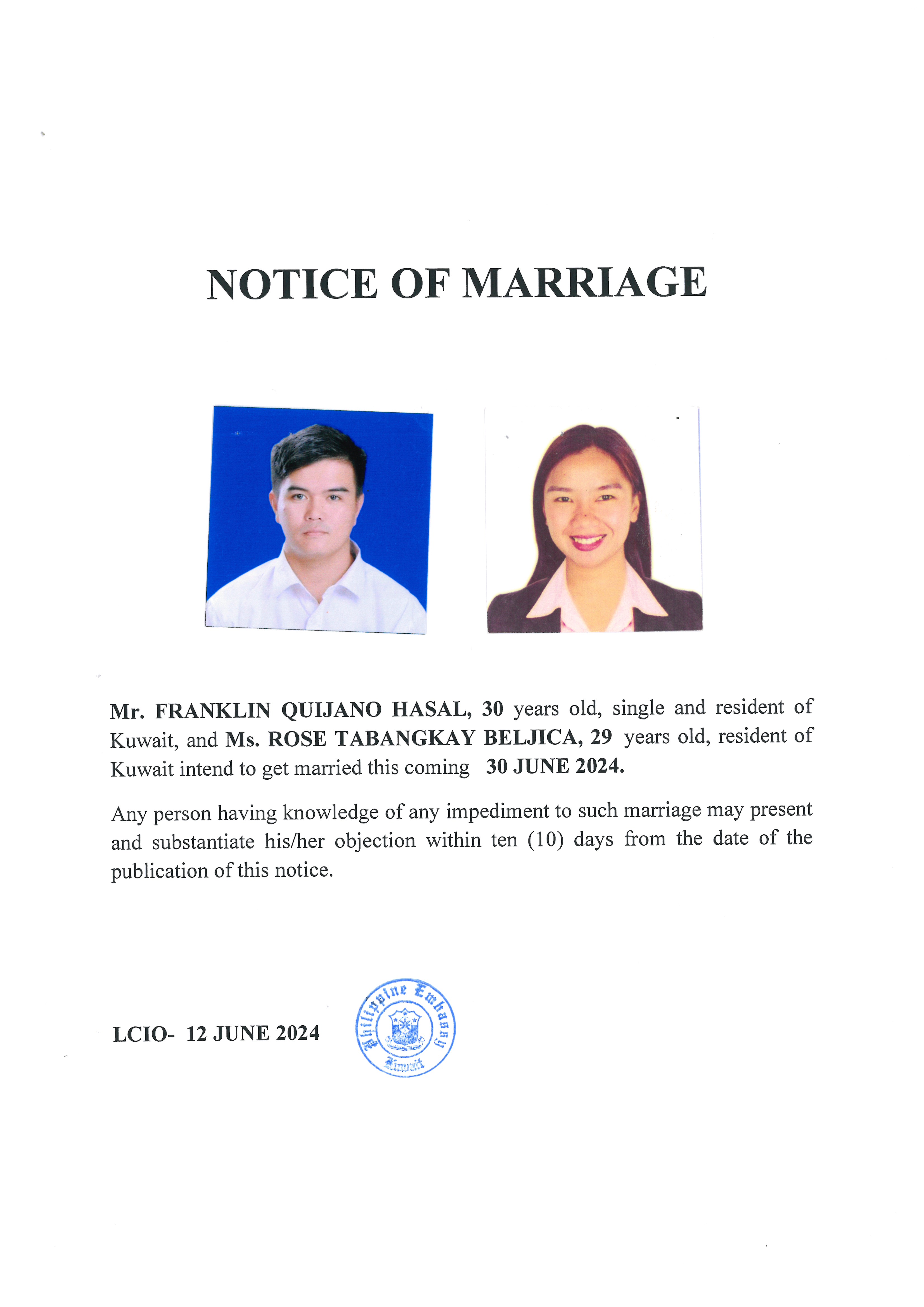 NOTICE ROM HASAL BELJICA 30JUN24