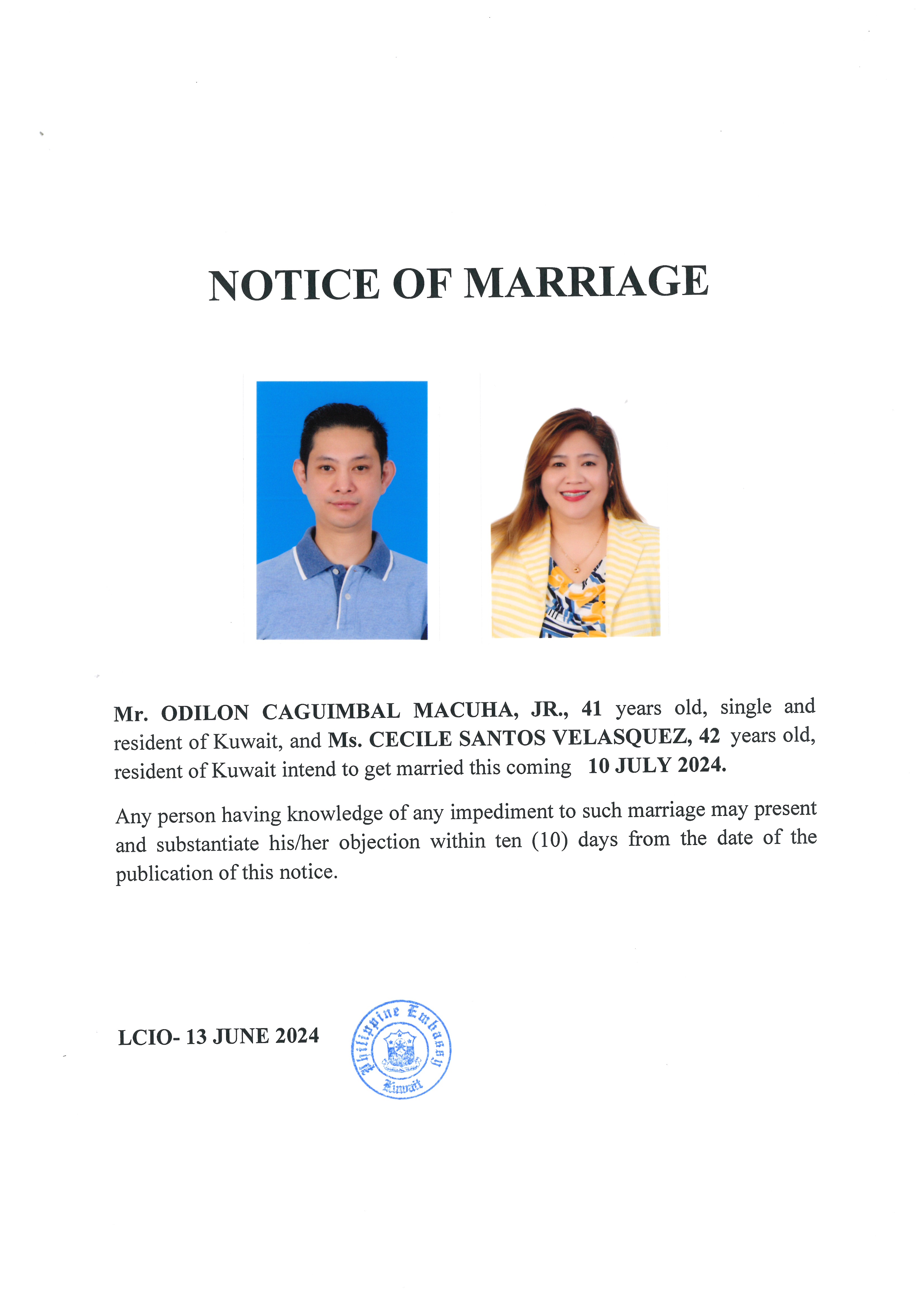 NOTICE ROM MACUHA VELASQUEZ 10JUL24