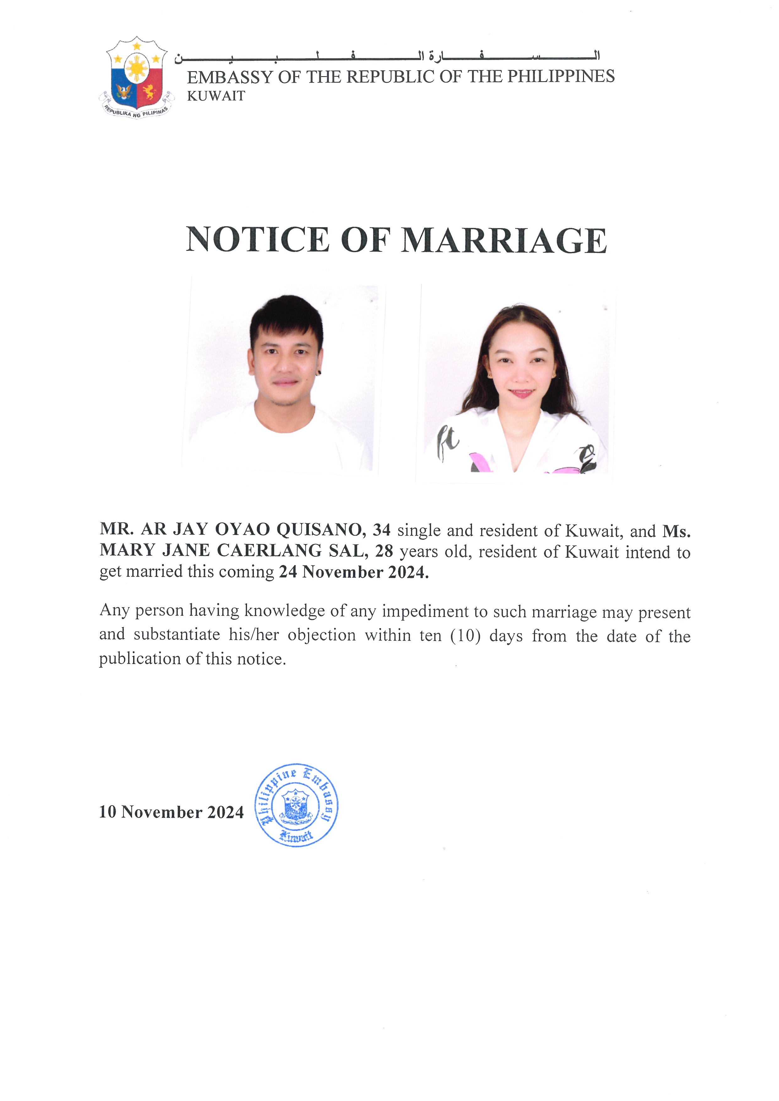 NOTICE ROM QUISANO SAL 24NOV24