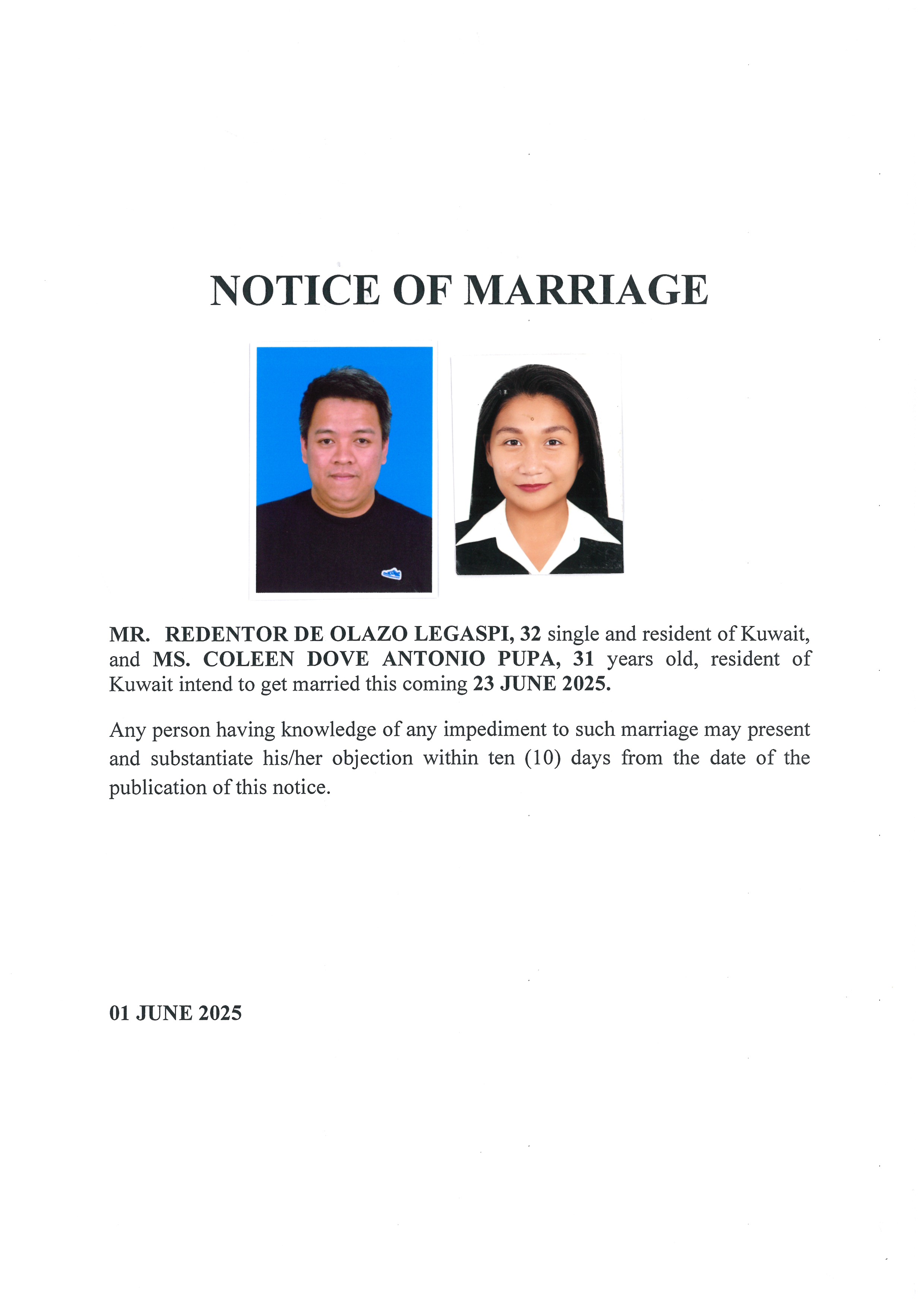 NOTICE ROM LEGASPI PUPA 23JUN25