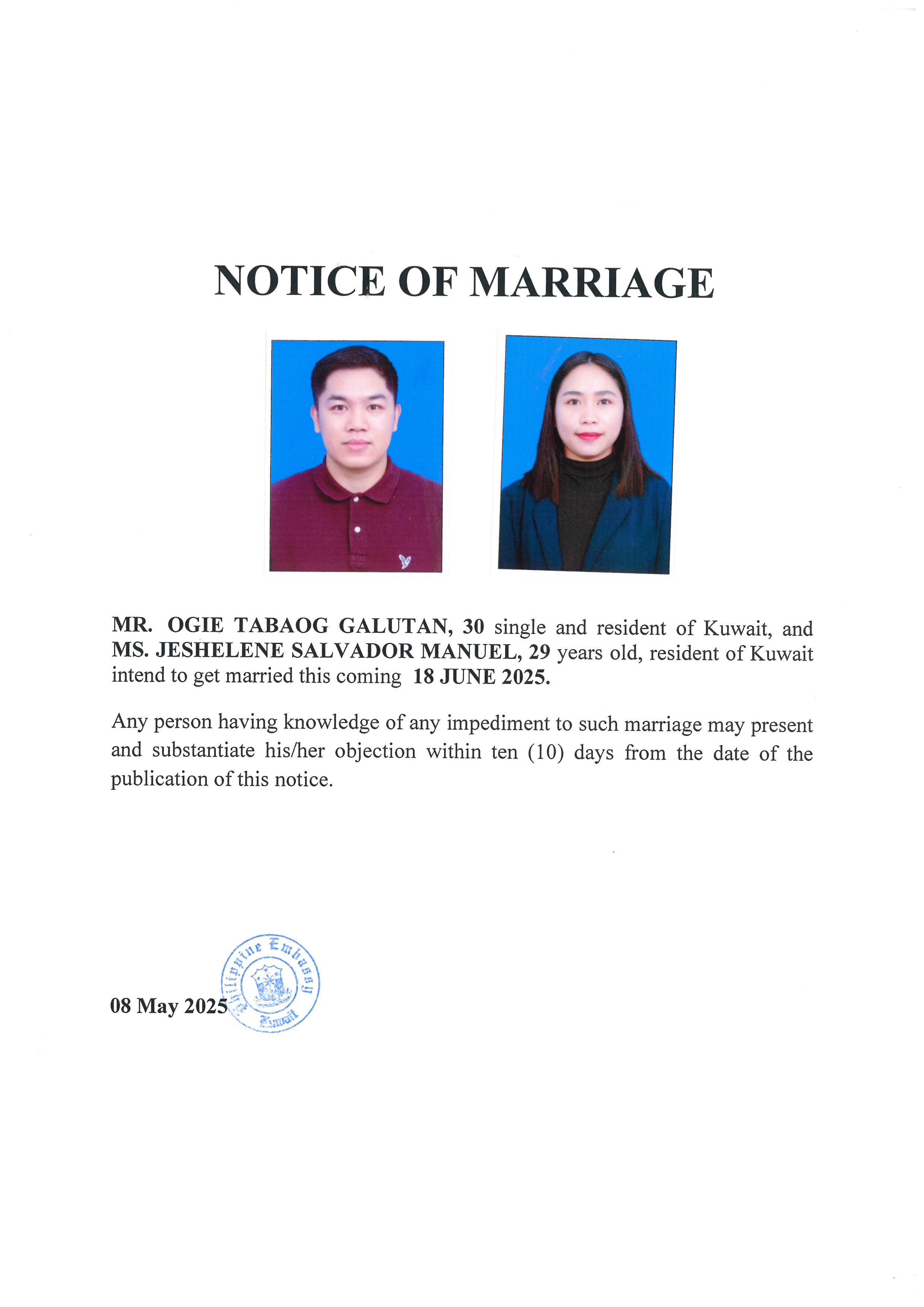 NOTICE ROM GALUTAN MANUEL 18JUN25