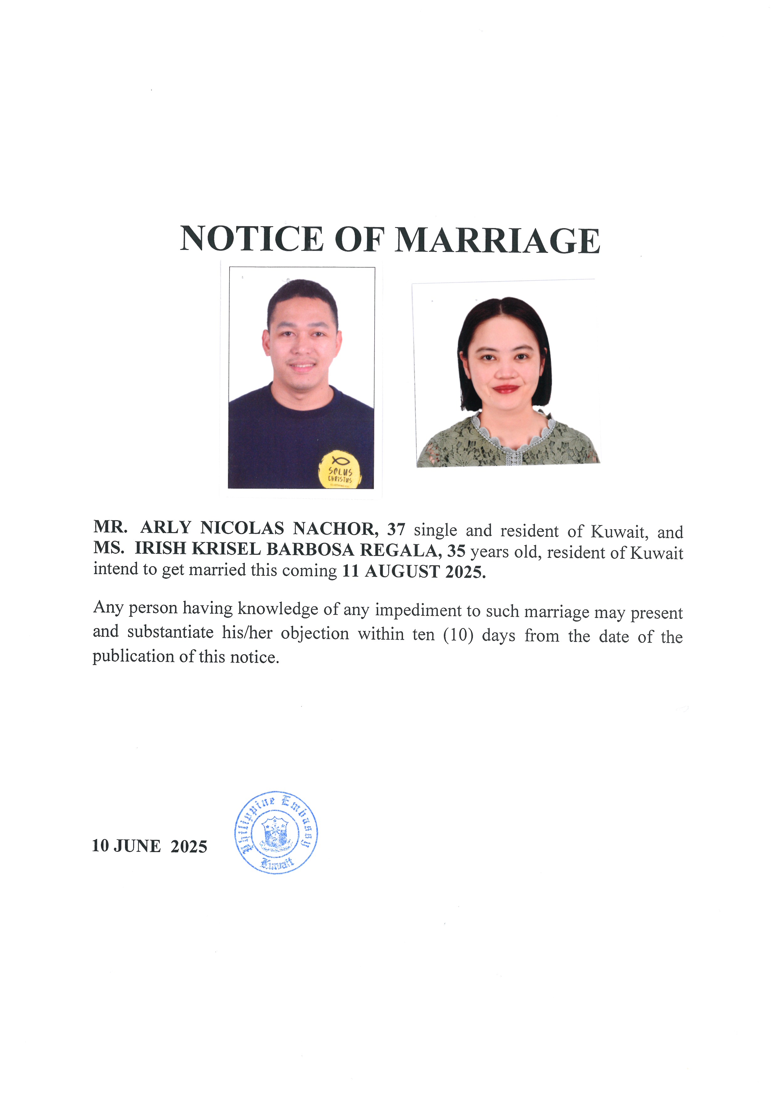 NOTICE ROM NACHOR REGALA 11AUG25